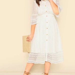 Front lace overlay dress